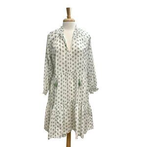 ROLLER RABBIT Cottagecore Boho Feminine Floral Tiered Shift Dress size Large